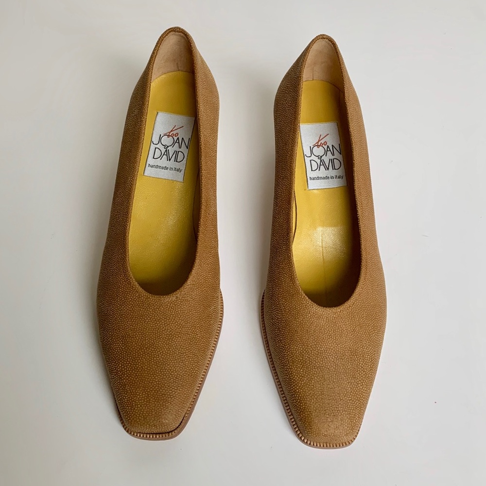 JOAN & DAVID TOO Carmel Dot Print Leather Heels
